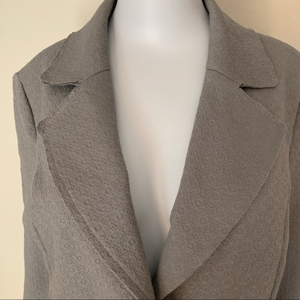 BEATRICE .B Made in Italy Embellished Stretch Textured Zip Front Blazer Size 10 - Picture 5 of 16